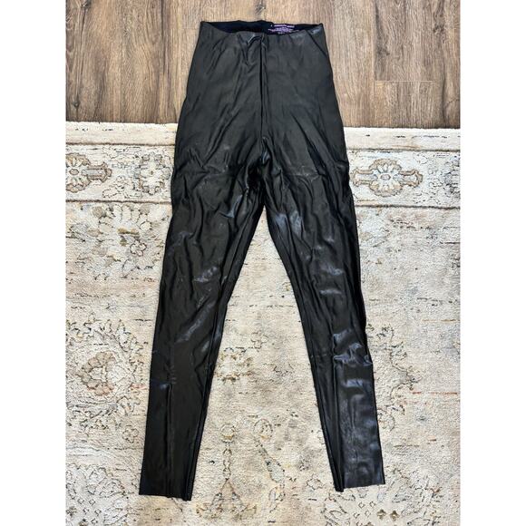 Commando Pants - NEW Commando Perfect Control High Rise Faux Leather Leggings Black Womens S